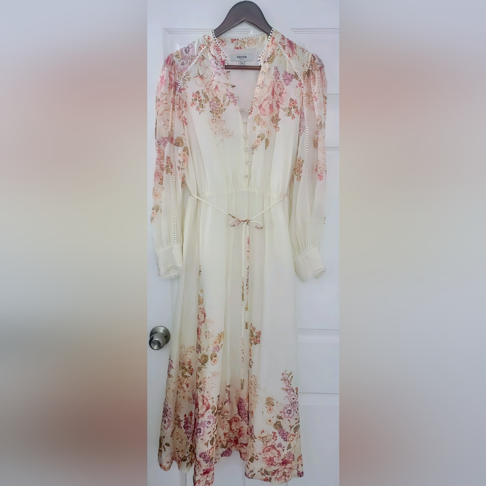 Floral Cream Dress - Ever New - Picture 1 of 11